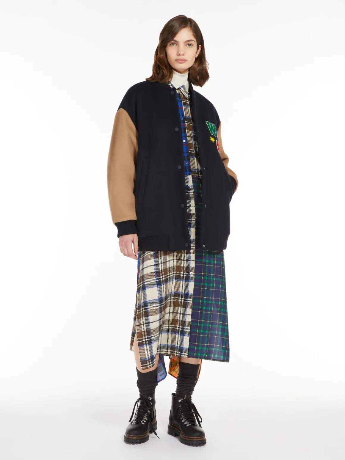 Clearance Abito patchwork in seta Abiti