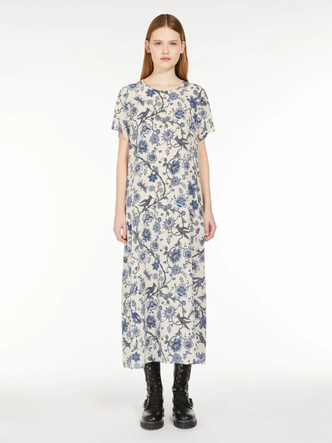 Cheap Abito T-shirt in seta stampata Abiti