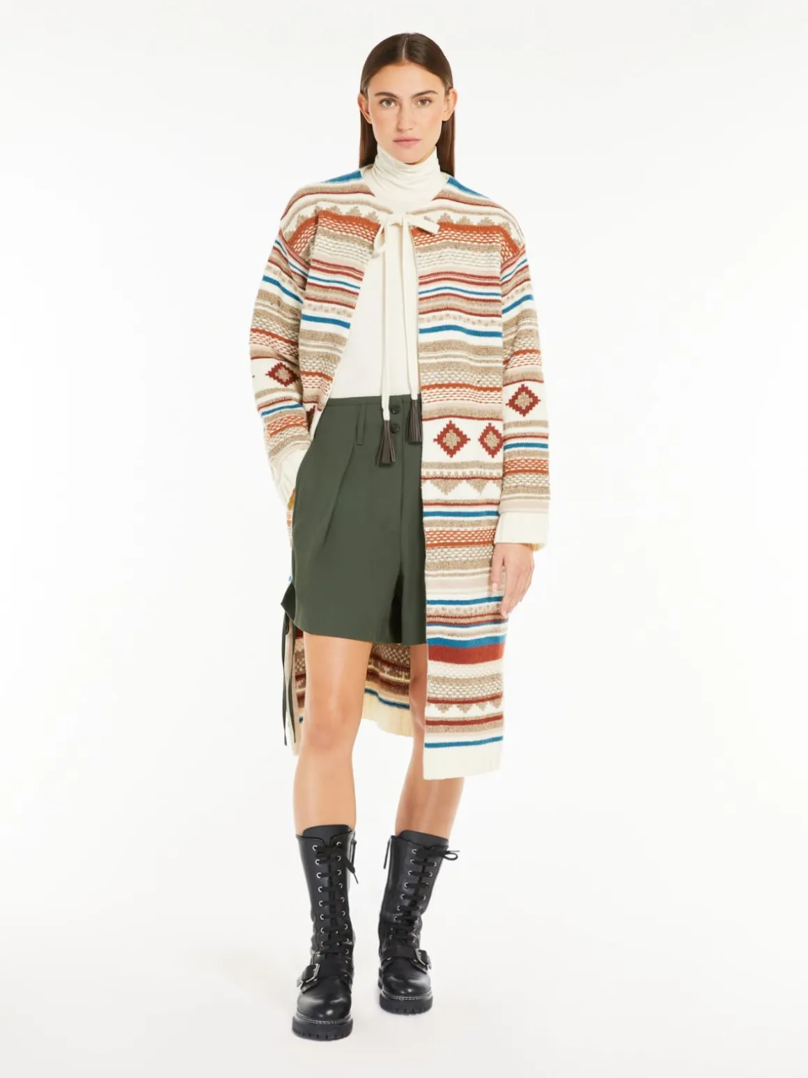 Online Bermuda in mista lana con coulisse Pantaloniejeans