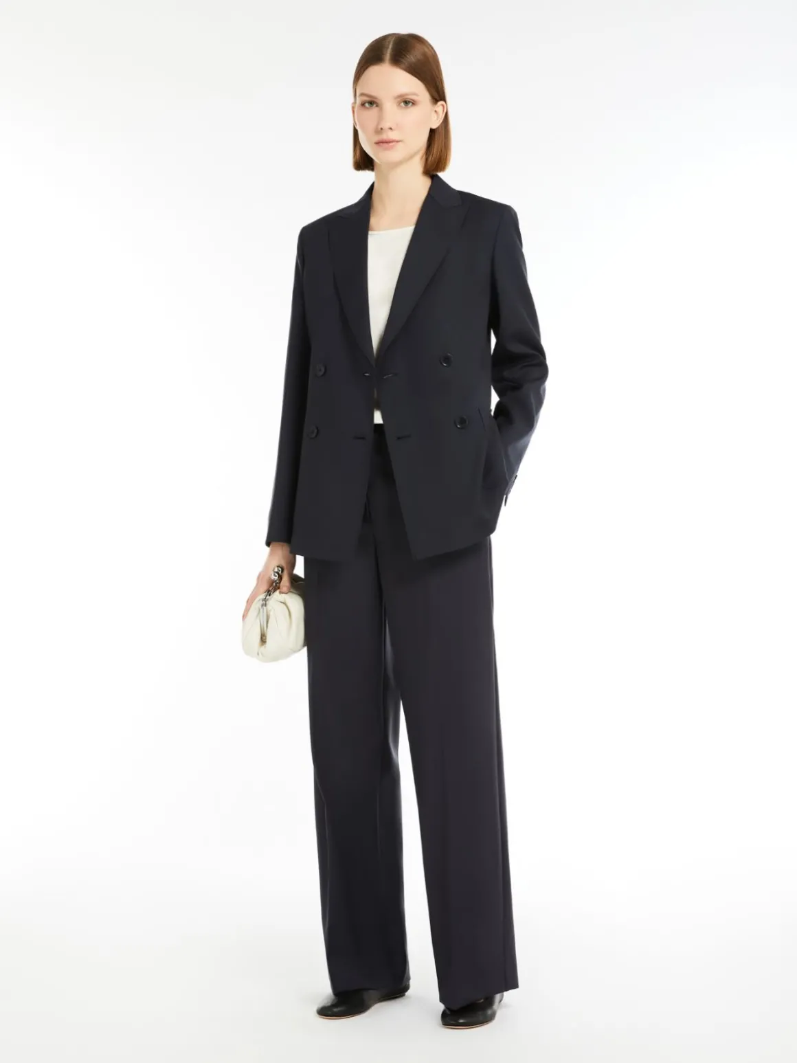Flash Sale Blazer doppiopetto in tela di lana stretch Giacche Eblazer