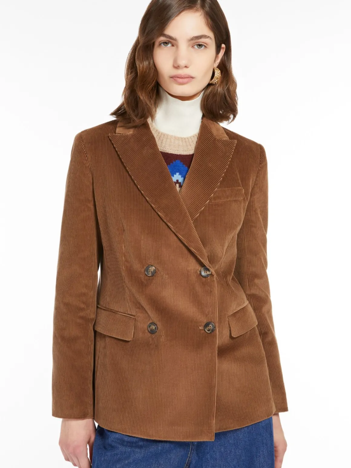 blazer_doppiopetto_in_velluto_3-3.webp Clearance Blazer doppiopetto in velluto Completie Tailleur | Giacche Eblazer