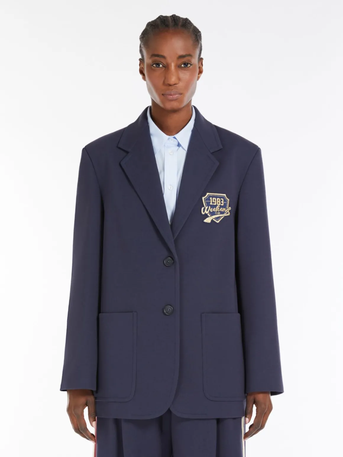 Outlet Blazer in jersey con ricamo Giacche Eblazer