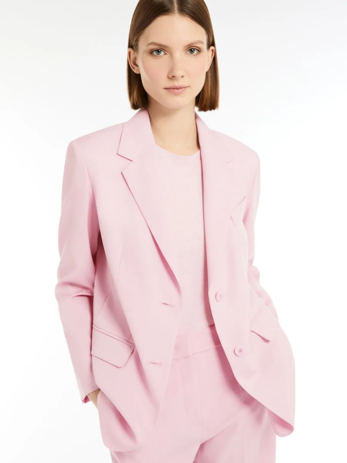 blazer_monopetto_in_tela_di_mista_lana_3.webp Sale Blazer monopetto in tela di mista lana Giacche Eblazer