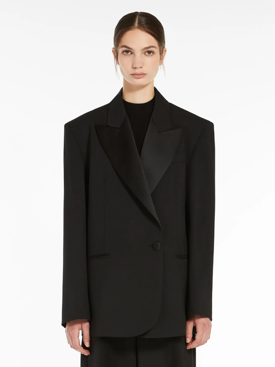 Sale Blazer oversize in tela di misto lana stretch Giacche Eblazer