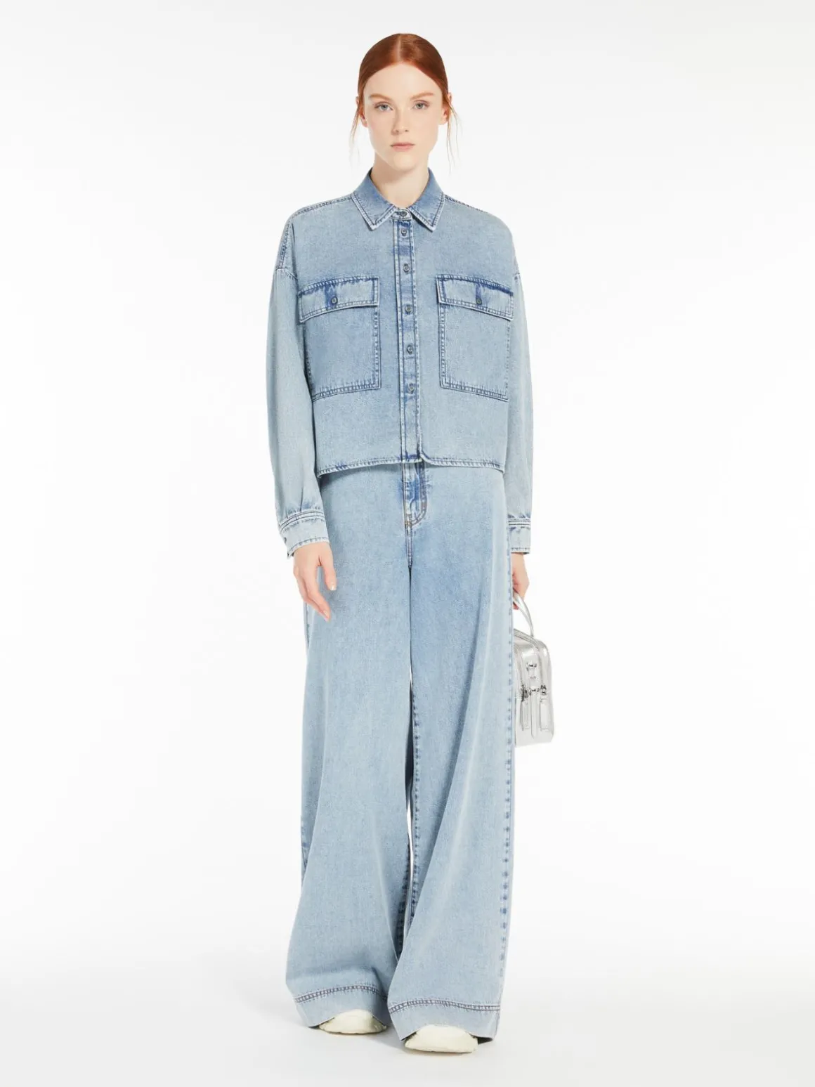 Discount Camicia boxy in denim Camicie E Bluse