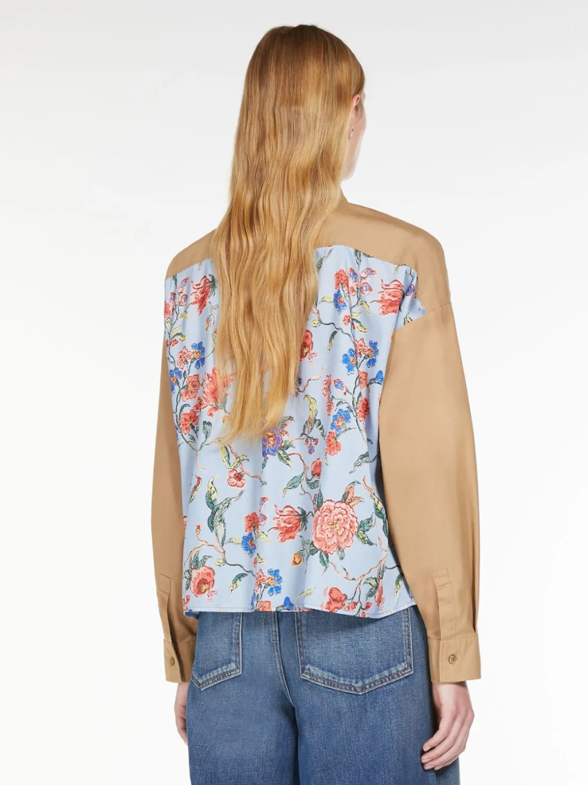 camicia_in_cotone_e_twill_stampato_2.webp Outlet Camicia in cotone e twill stampato Camicie E Bluse
