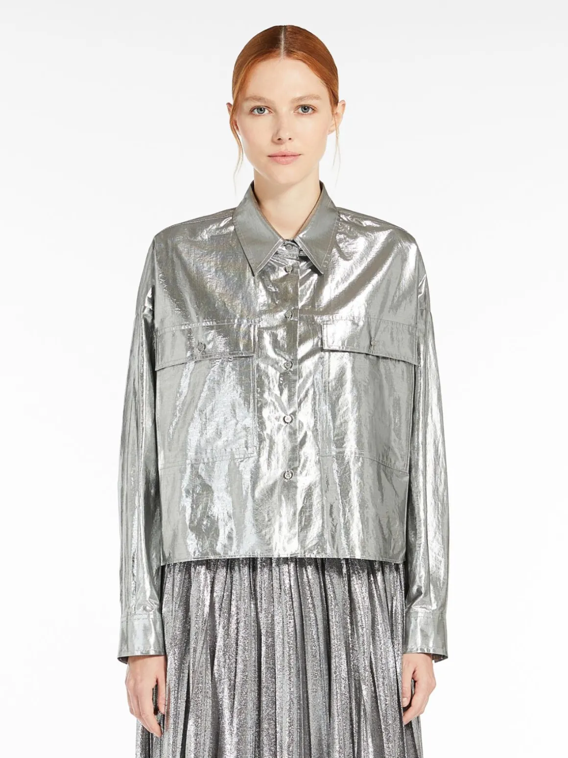 Sale Camicia in cotone lamé Camicie E Bluse