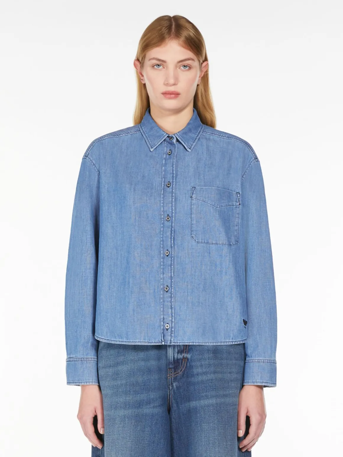Shop Camicia in denim di cotone Camicie E Bluse