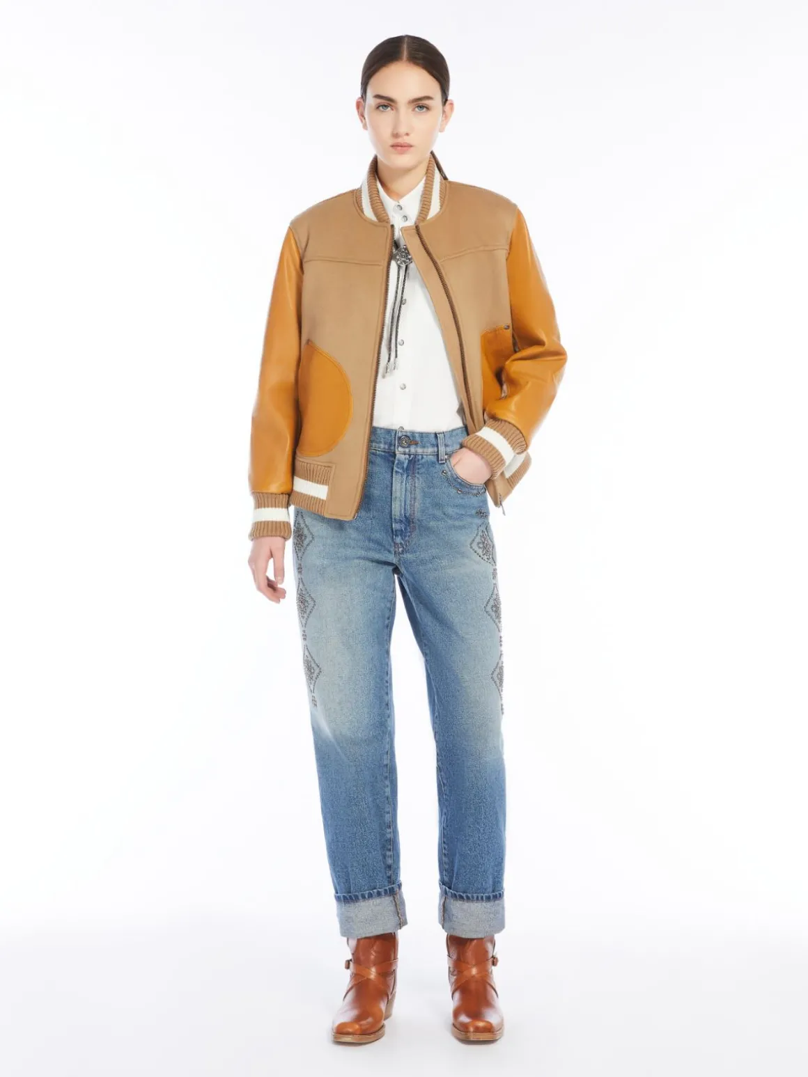 Cheap Camicia in twill di cotone con rouches Camicie E Bluse