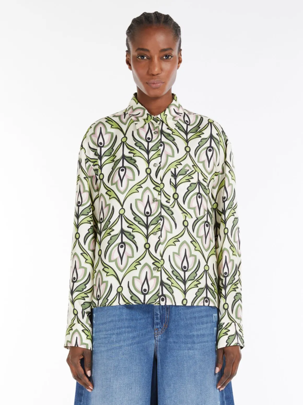 Fashion Camicia in twill di seta Camicie E Bluse