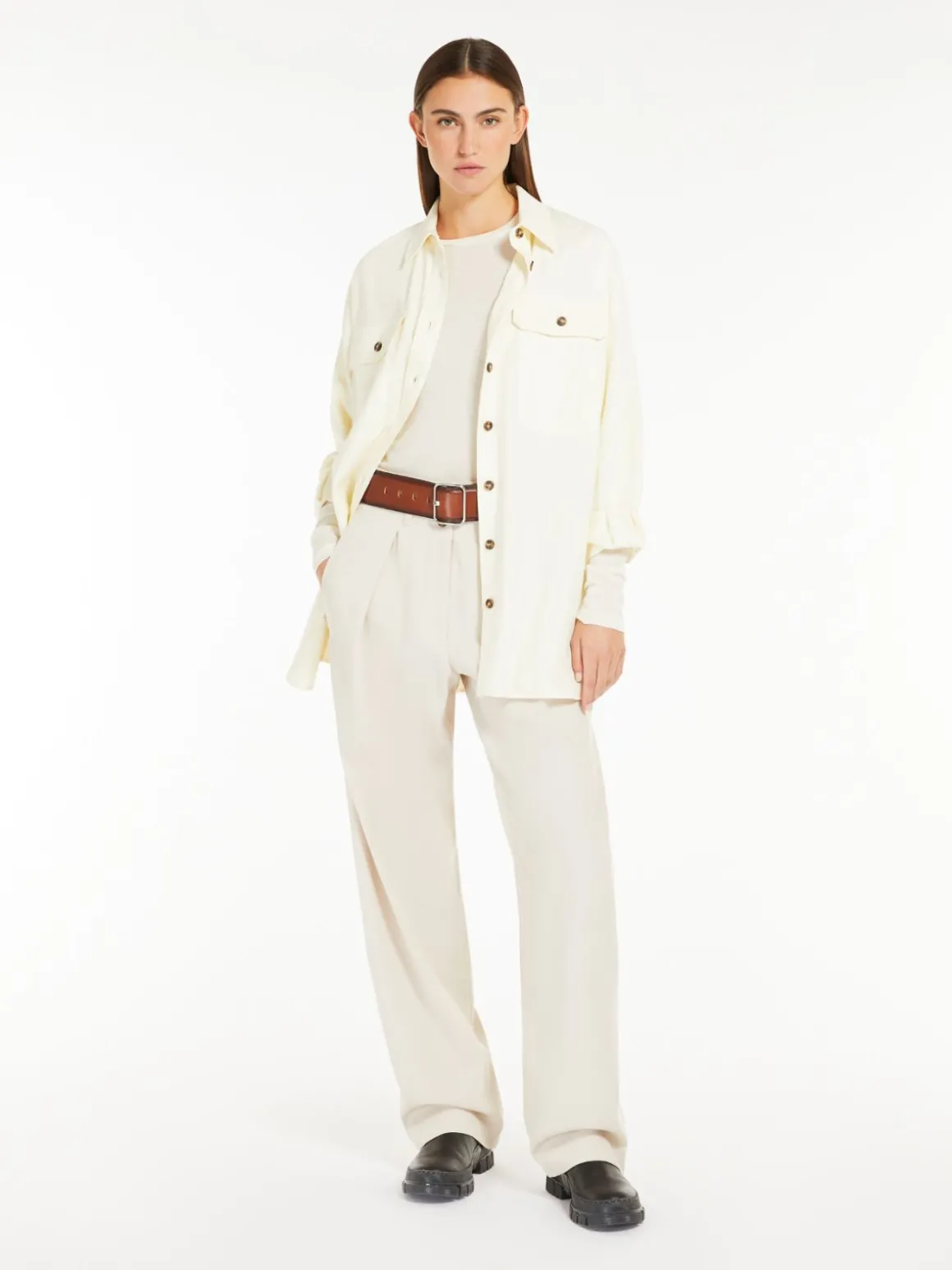 Cheap Camicia over in flanella di cotone Completie Tailleur | Camicie E Bluse