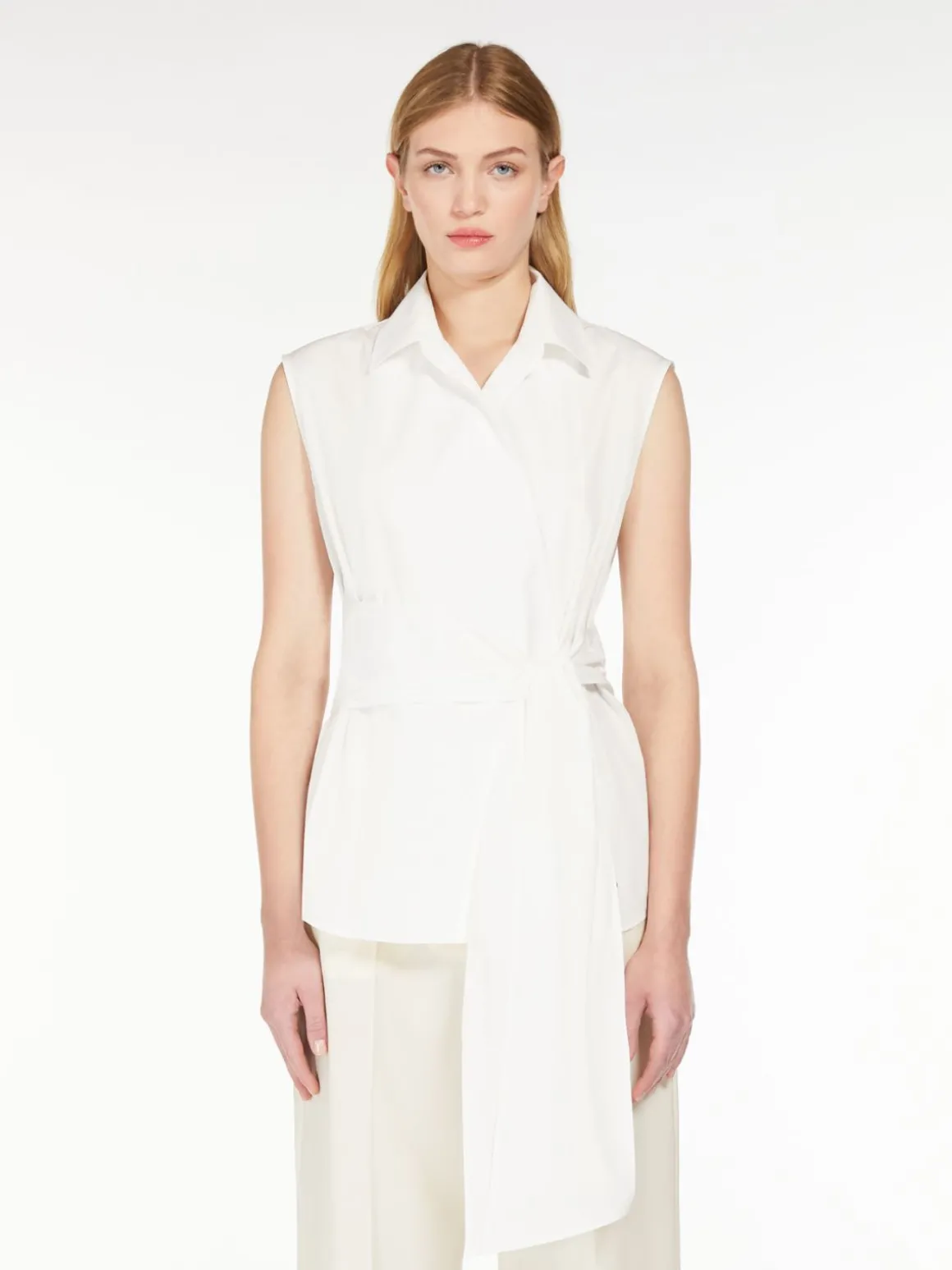 Cheap Camicia smanicata in popeline Completie Tailleur | Camicie E Bluse