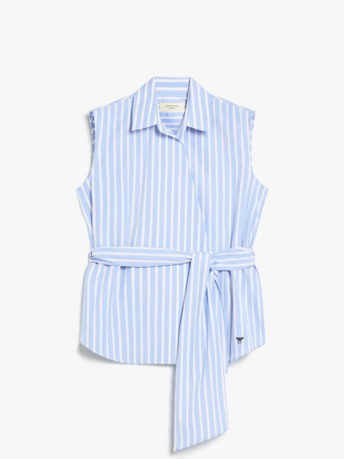 camicia_smanicata_in_popeline_4.webp Outlet Camicia smanicata in popeline Camicie E Bluse