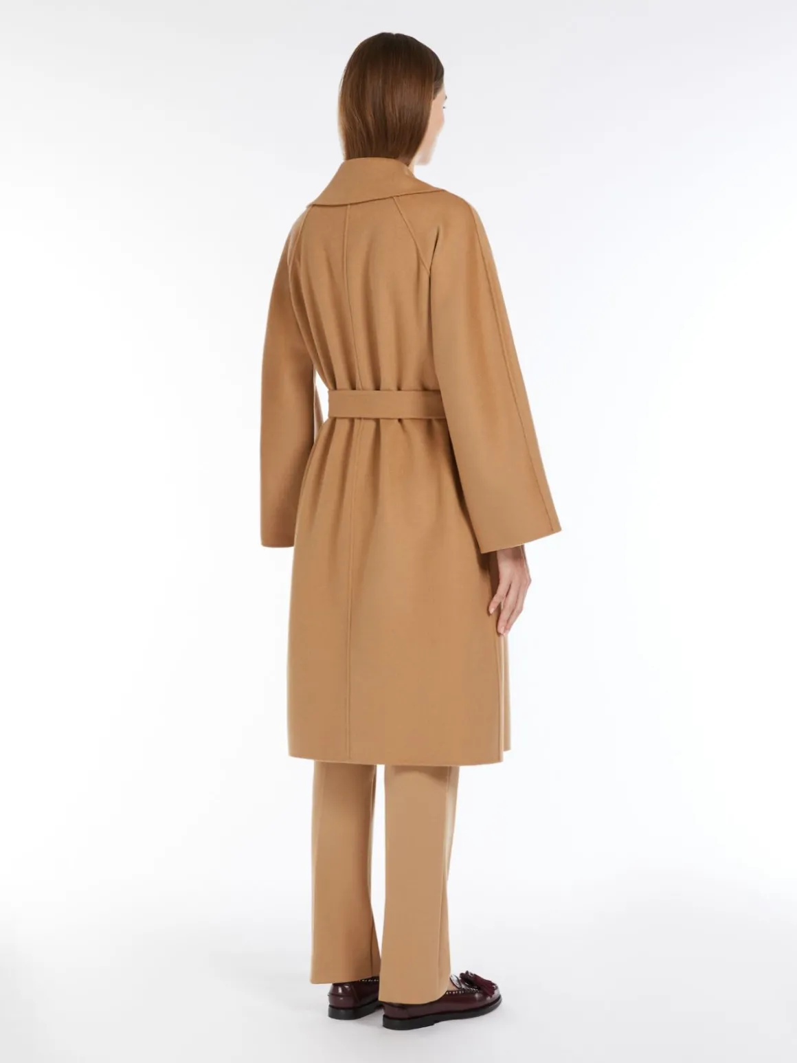 Shop Cappotto a vestaglia in double di misto lana Cappottietrench