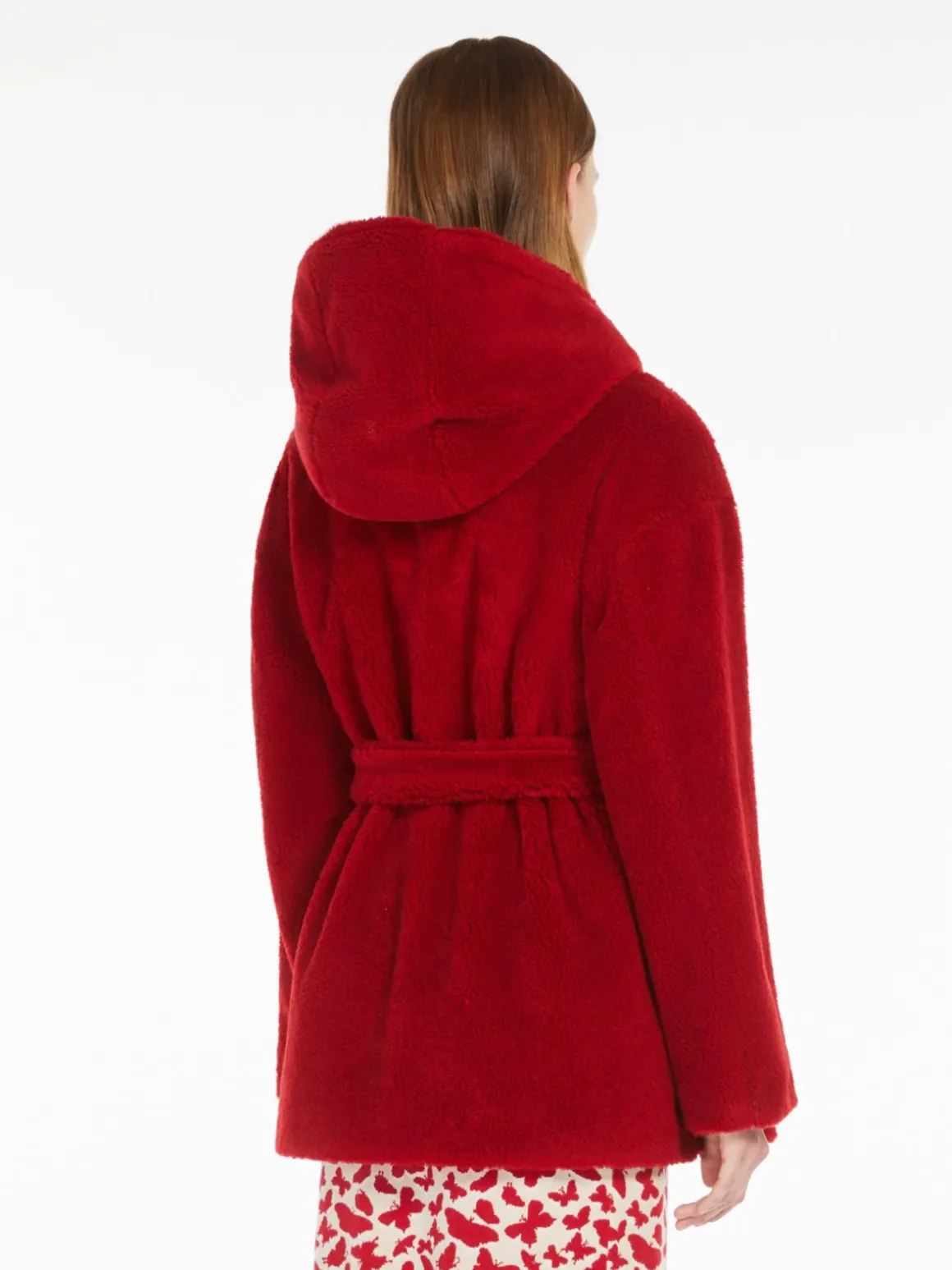 Outlet Cappotto a vestaglia in tessuto fluffy di lana Cappottietrench