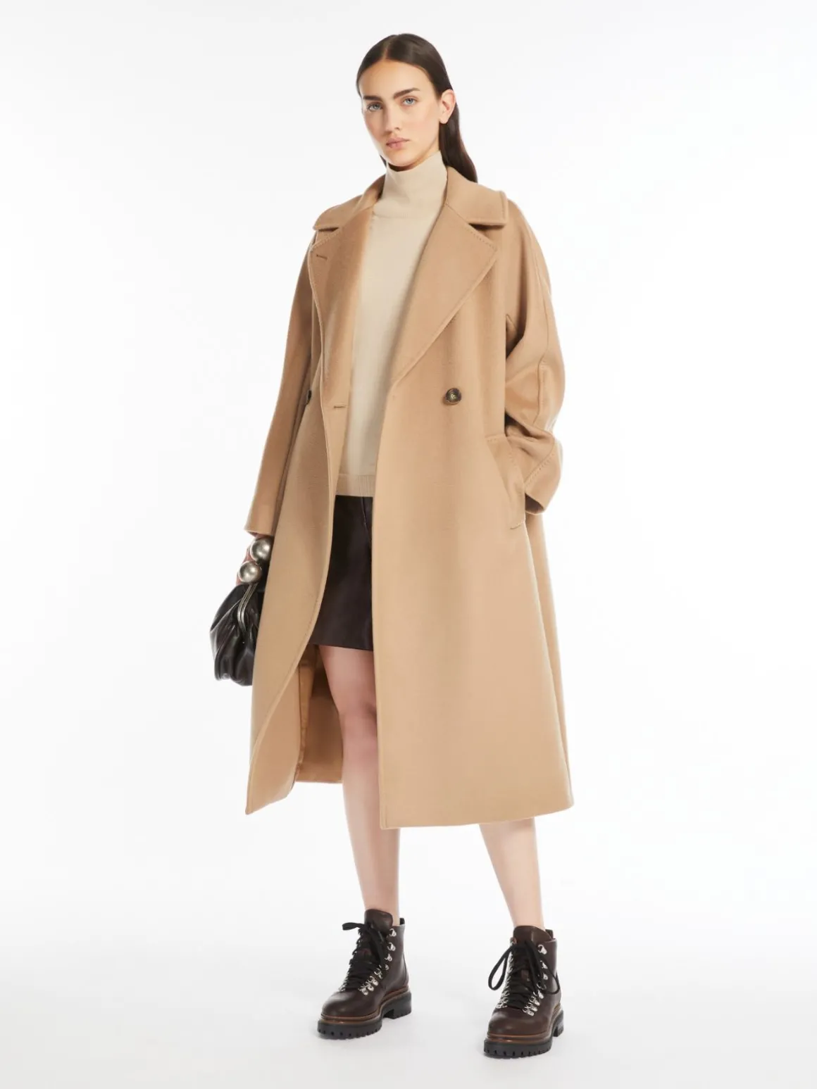 Cheap Cappotto in lana con cintura Cappottietrench