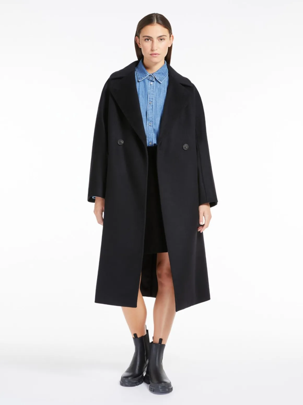 Store Cappotto in lana con cintura Cappottietrench