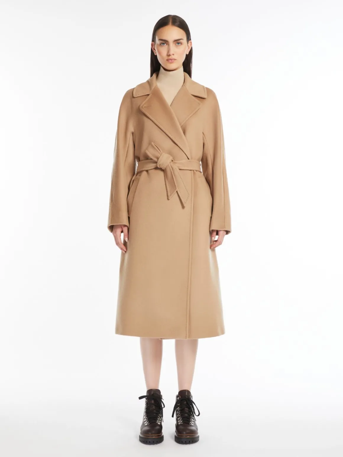Cheap Cappotto in lana con cintura Cappottietrench