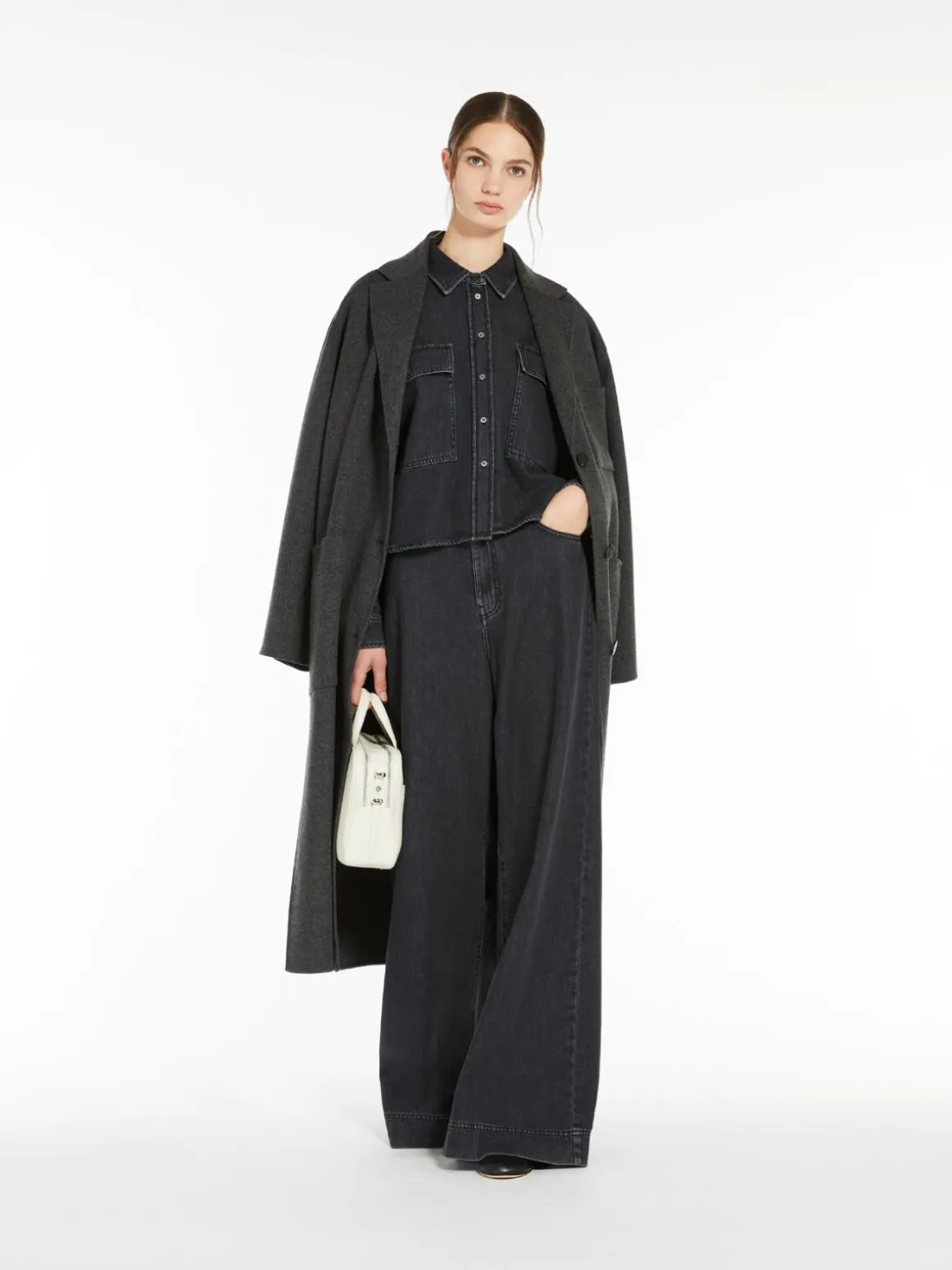 Online Cappotto lungo in double di lana Cappottietrench