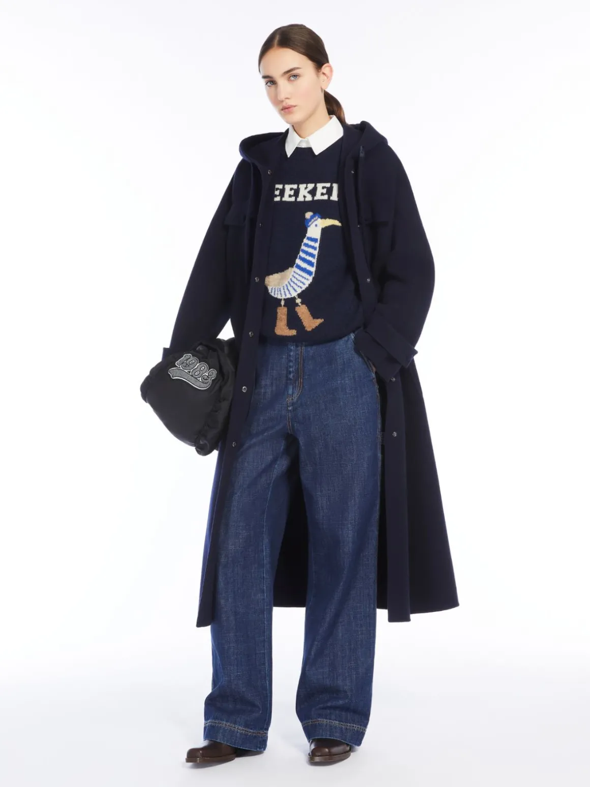 Cheap Cappotto lungo in drap di lana Cappottietrench