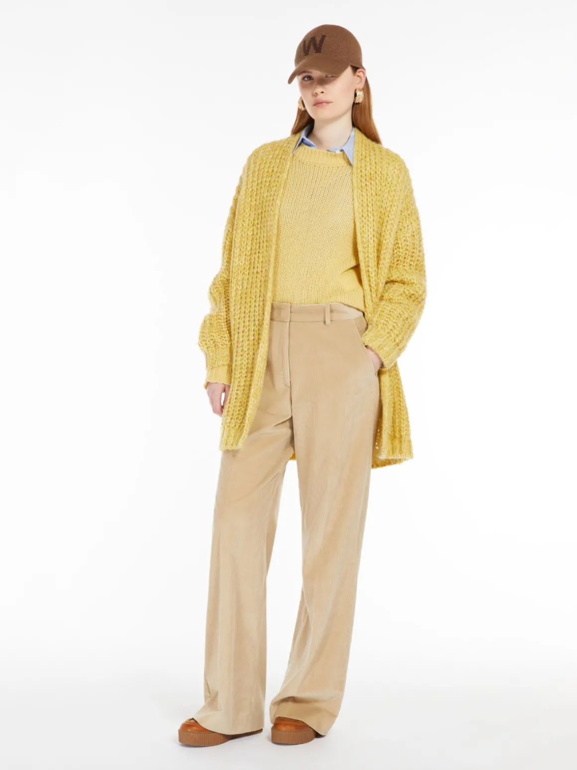Online Cardigan a coste in mohair chiné Maglie