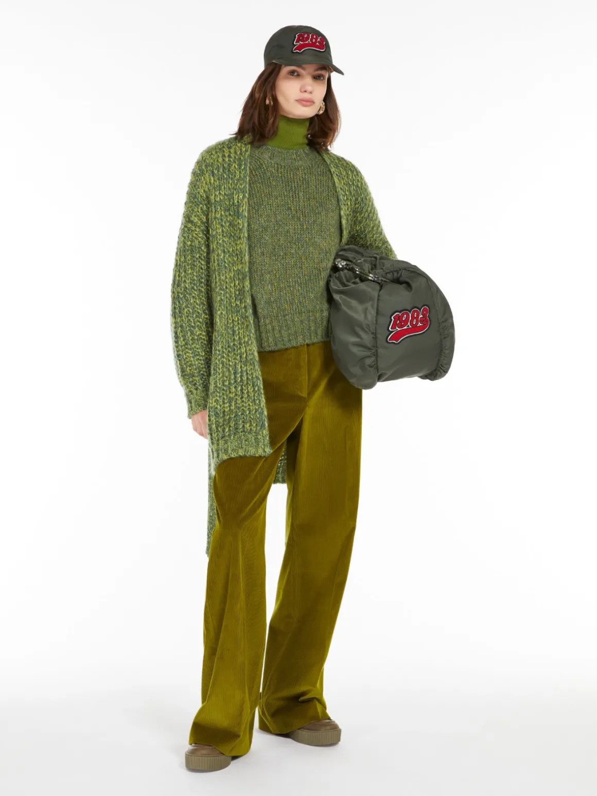Online Cardigan a coste in mohair chiné Maglie