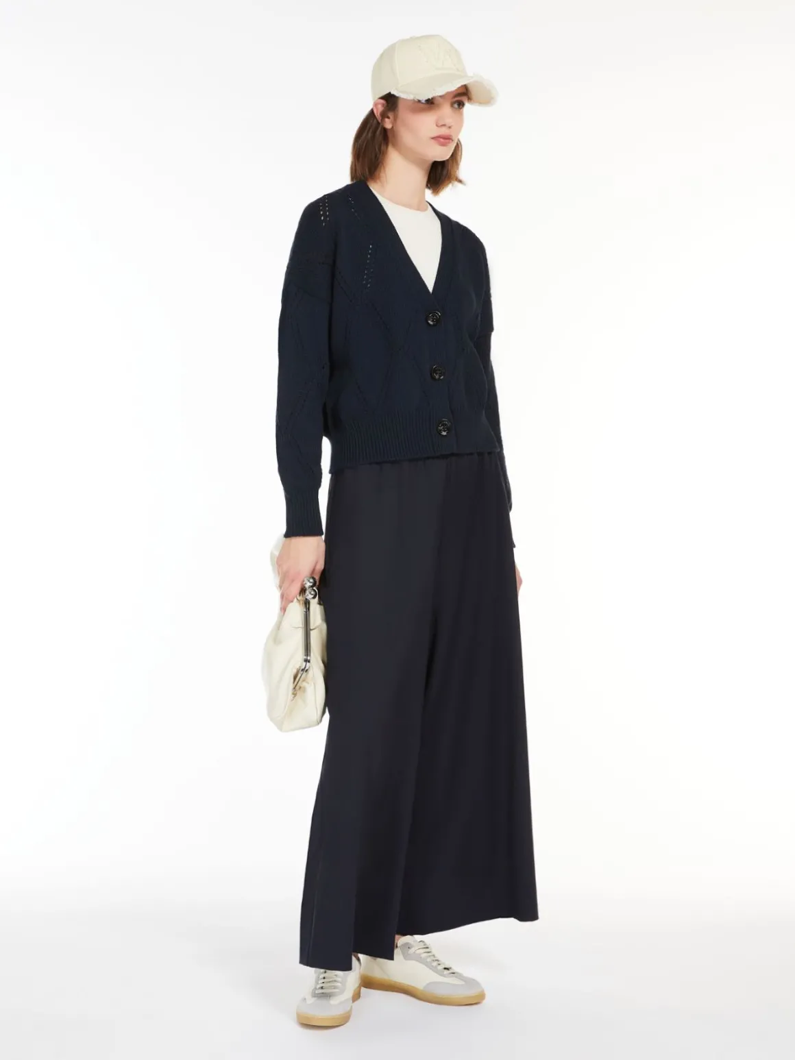 Online Cardigan a V in cotone Maglie