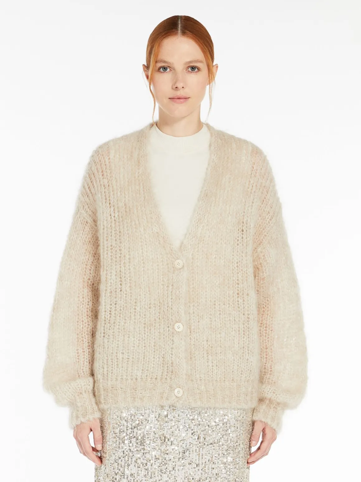 Hot Cardigan in filato di mohair Maglie