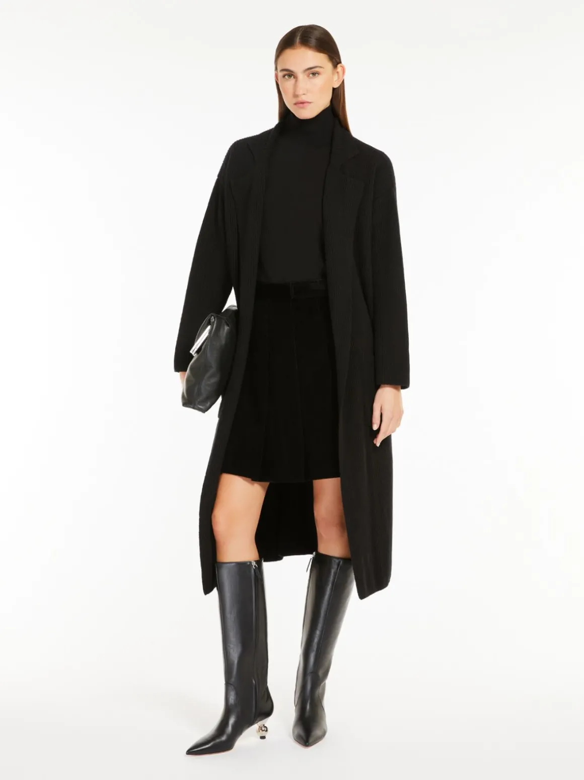 Outlet Cardigan in maglia di lana a coste Maglie