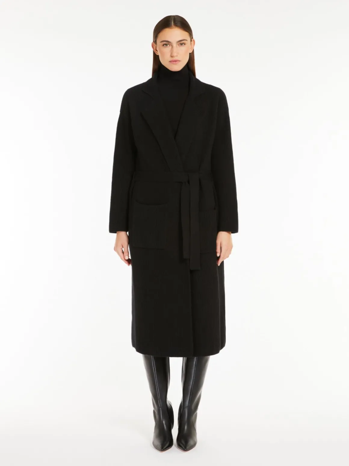Outlet Cardigan in maglia di lana a coste Maglie