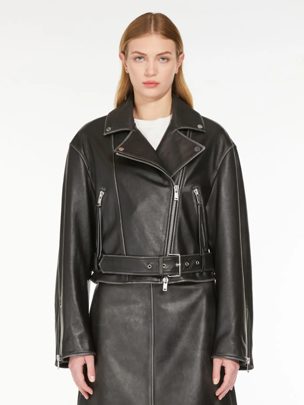 Store Giacca biker in pelle Giacche Eblazer