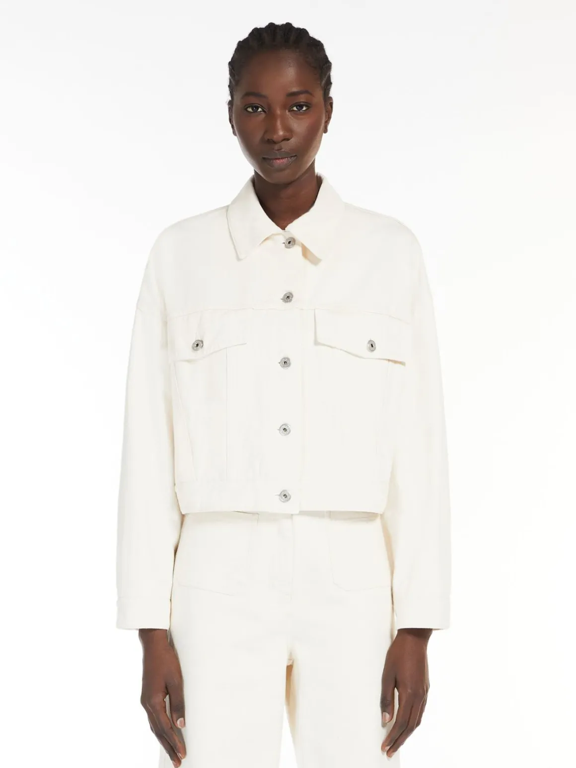 Sale Giacca cropped in bull di cotone Giacche Eblazer
