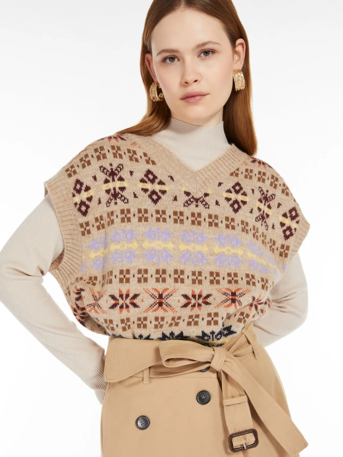 gilet_in_alpaca_e_lana_jacquard_3.webp Online Gilet in alpaca e lana jacquard Maglie | Gilet