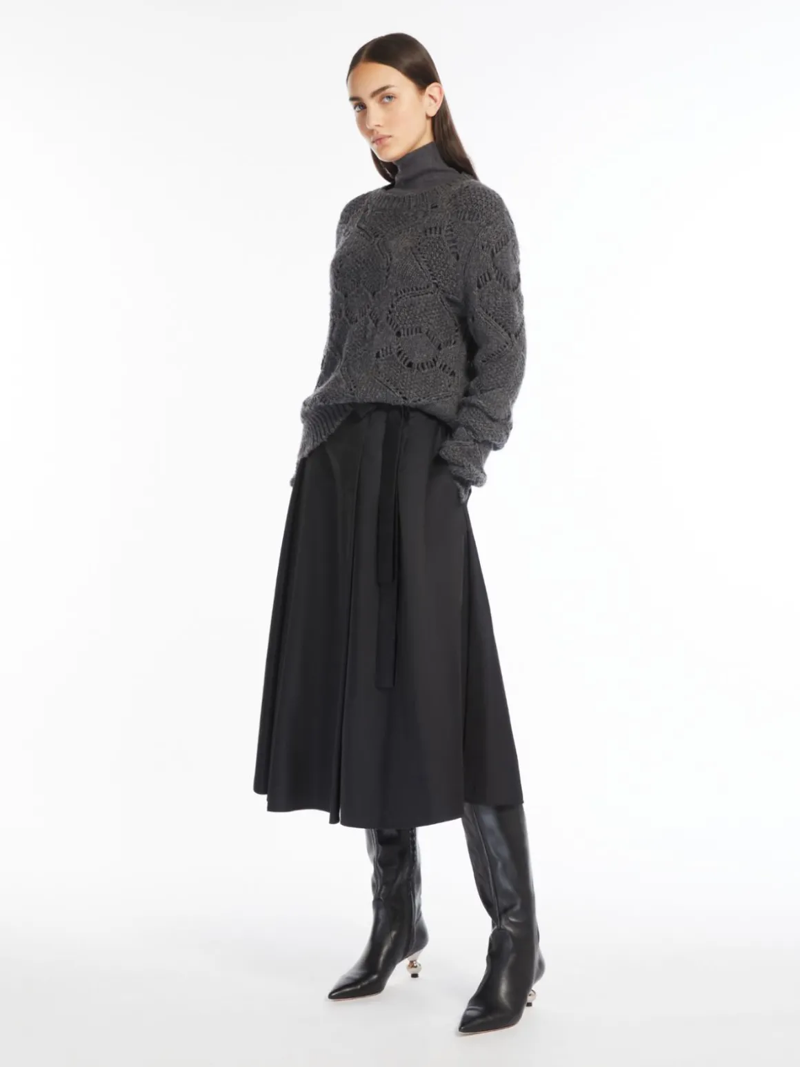 Outlet Gonna a portafoglio in twill tecnico Gonne
