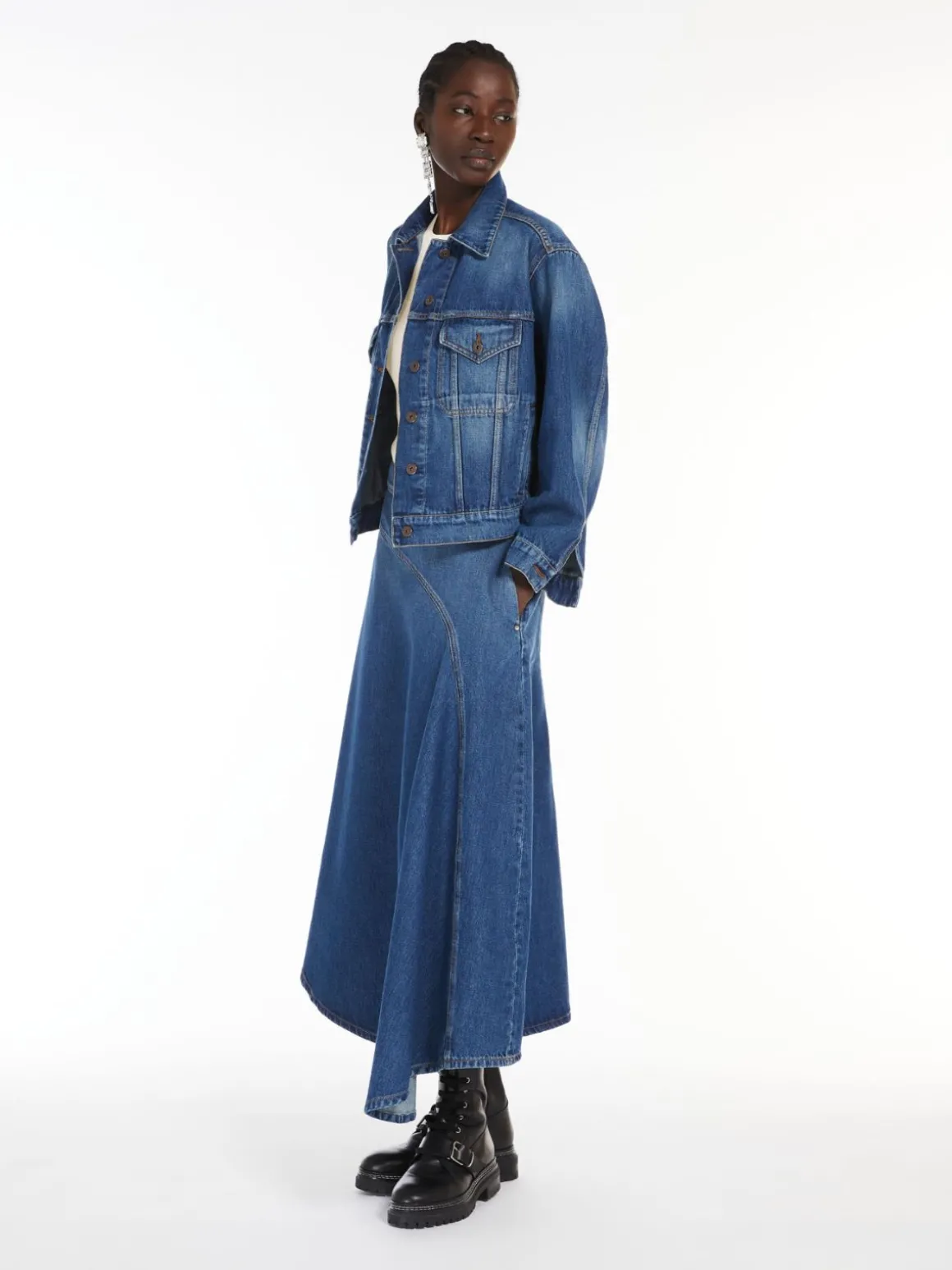 Flash Sale Gonna ampia in denim Gonne