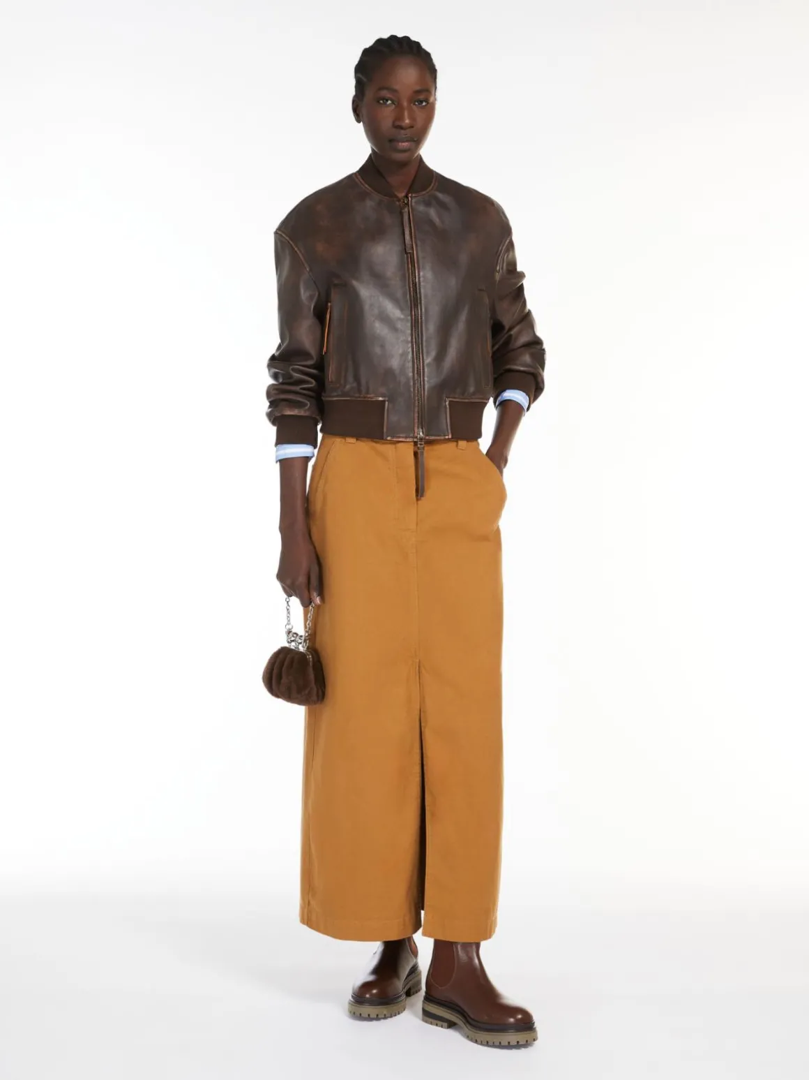 Hot Gonna lunga in canvas Gonne