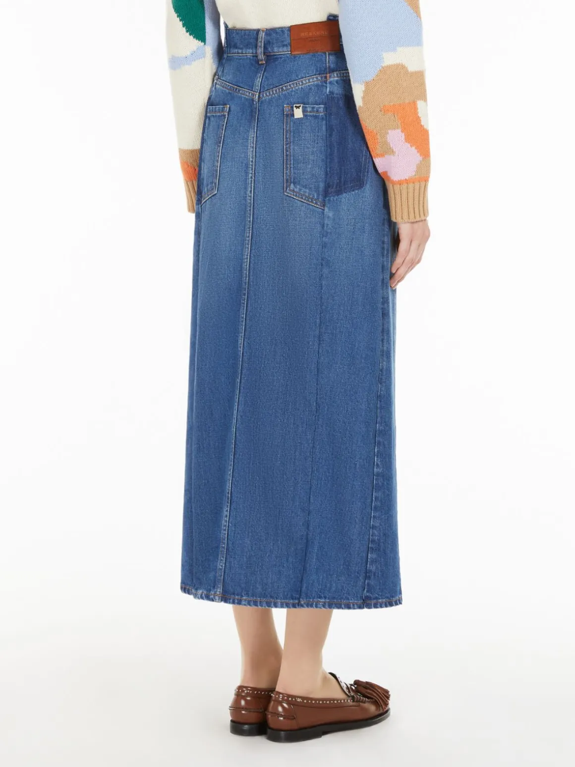 gonna_lunga_in_denim_di_cotone_2-1.webp Cheap Gonna lunga in denim di cotone Gonne