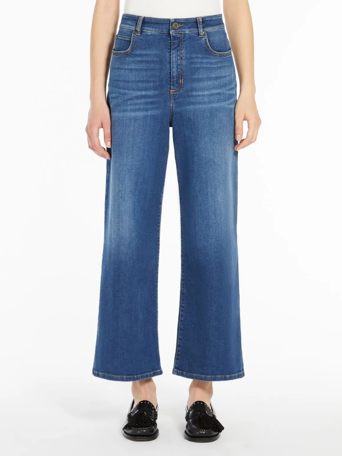 jeans_flare_in_denim_di_cotone_1-1.webp Online Jeans flare in denim di cotone Pantaloniejeans