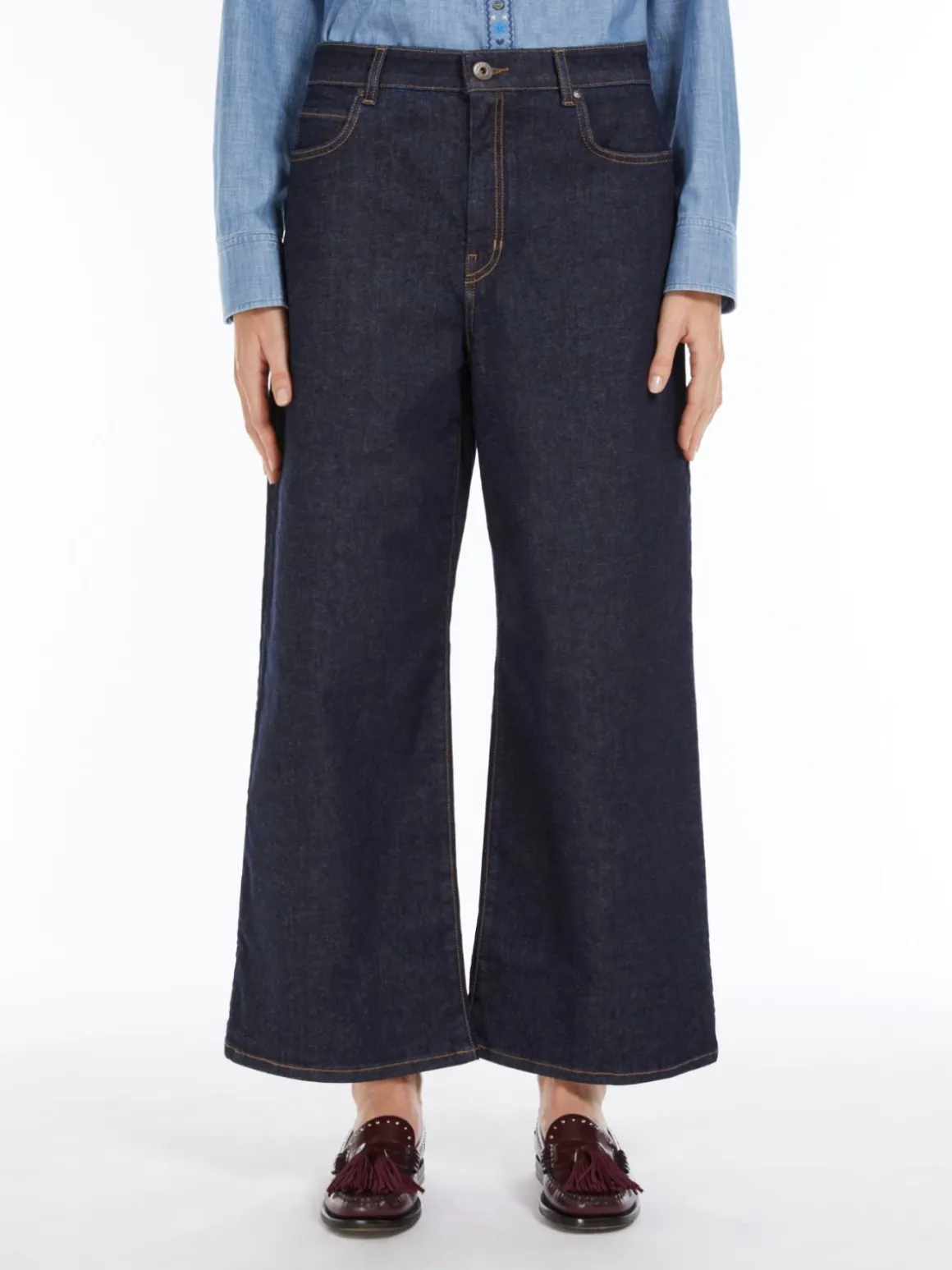 Flash Sale Jeans flare in denim di cotone Pantaloniejeans