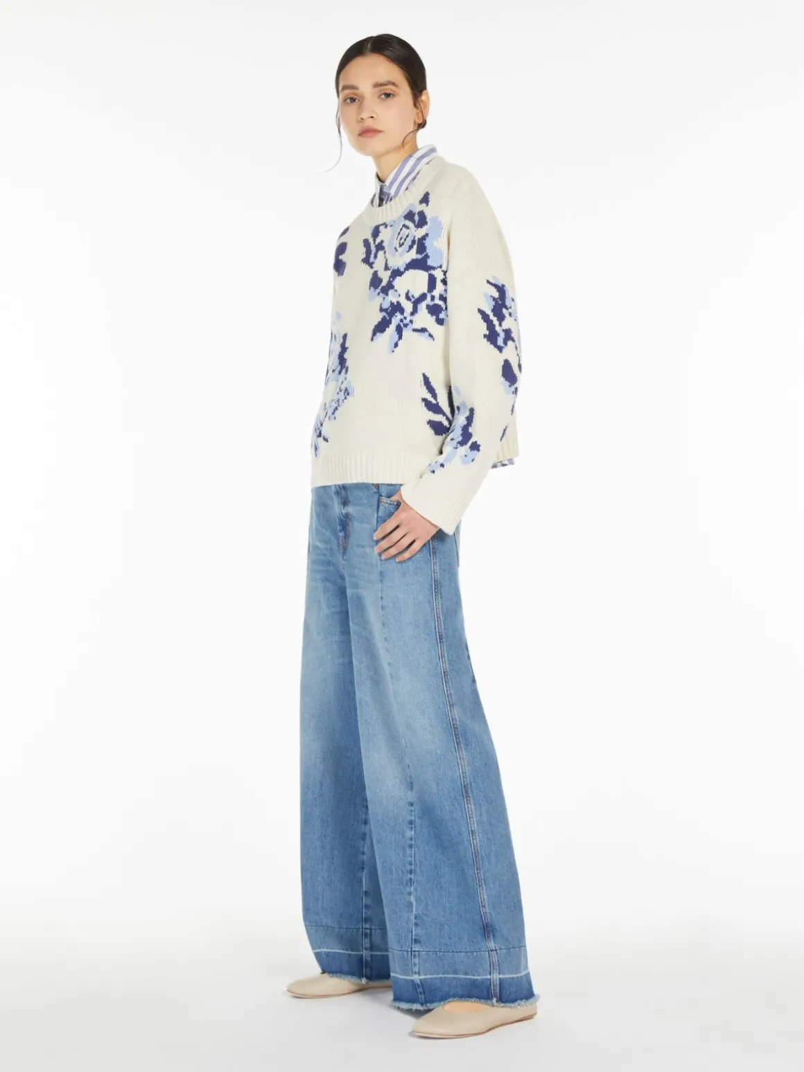 Outlet Maglia in filato di cotone fantasia Maglie