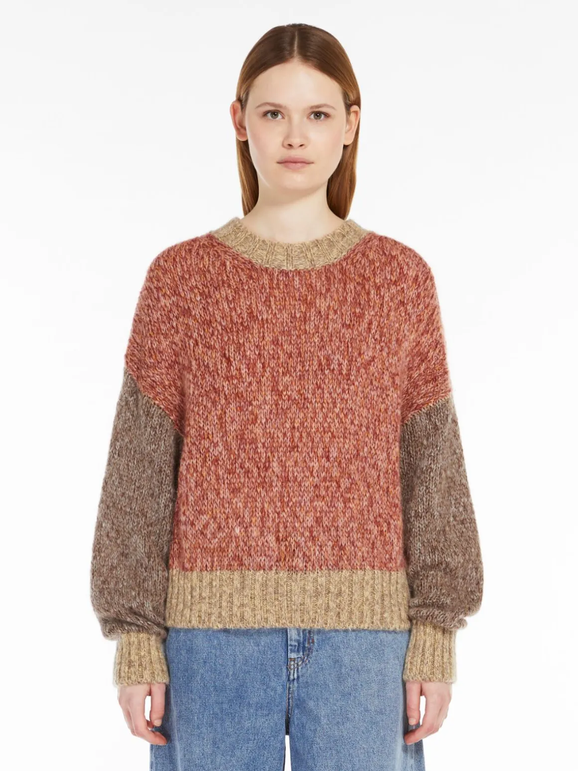 Fashion Maglia in filato mohair chiné Maglie