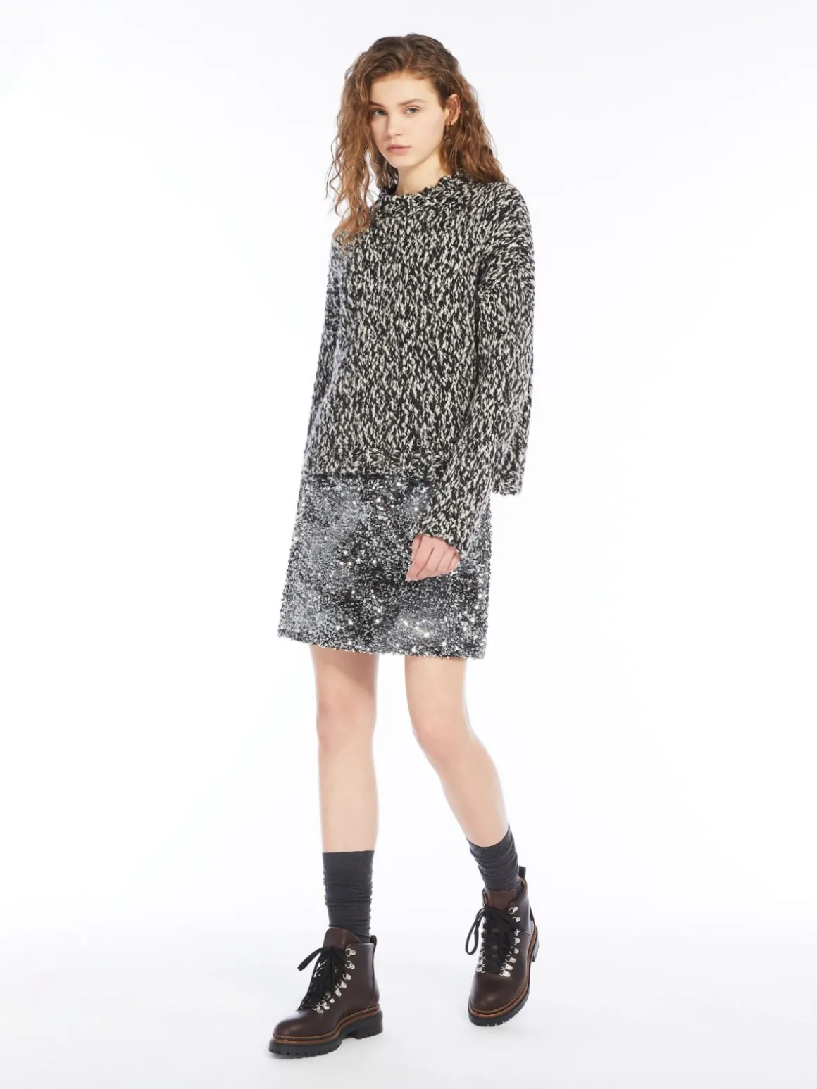 Fashion Minigonna in jersey con paillette Gonne
