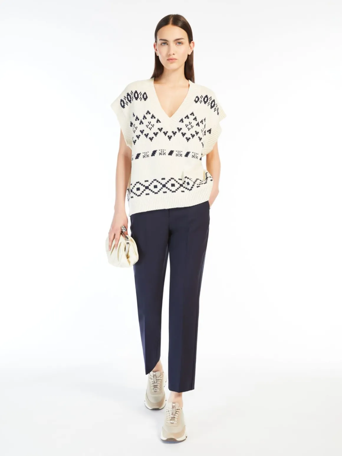 Best Sale Pantalone a sigaretta in cady Pantaloniejeans