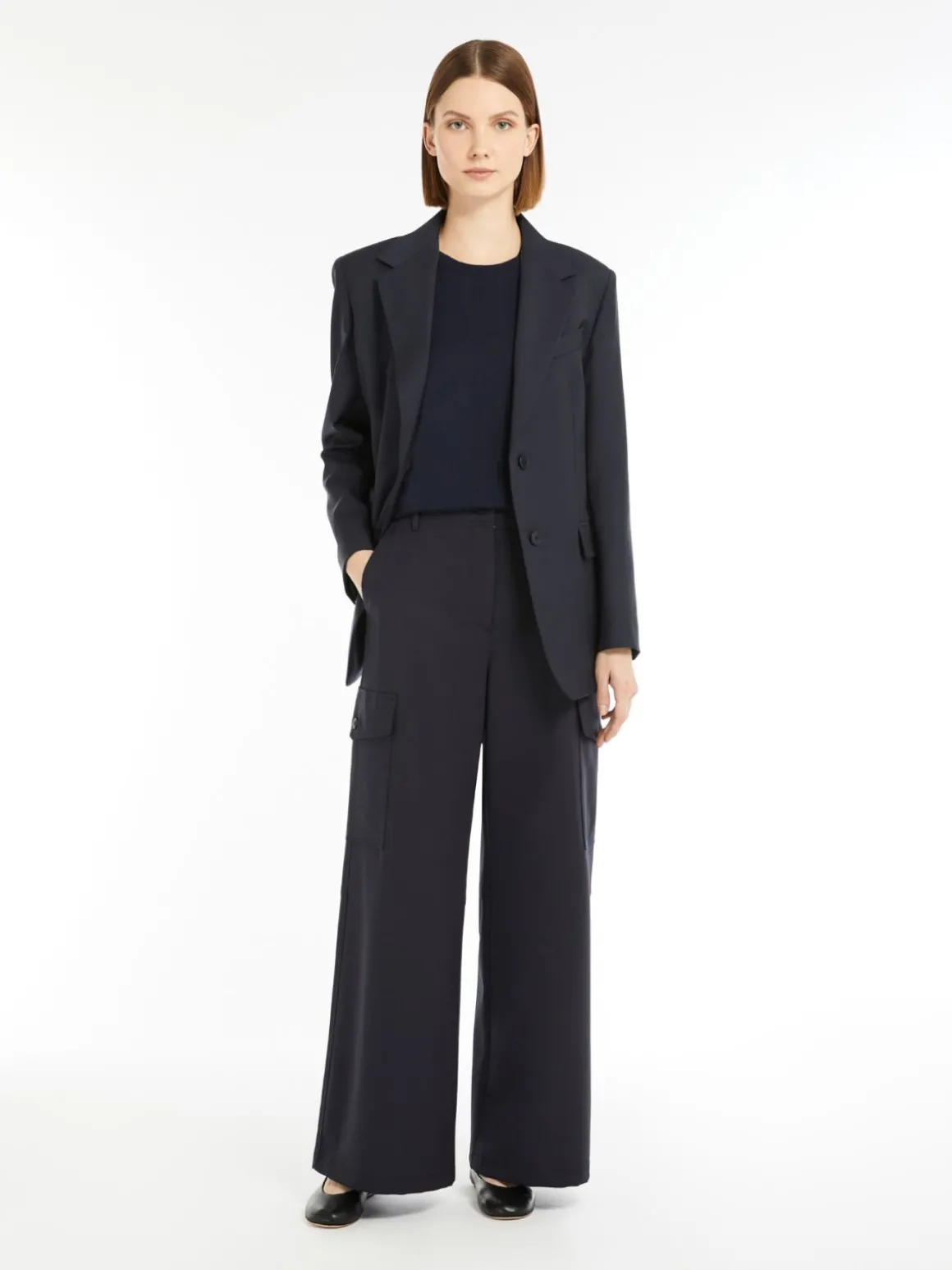 Online Pantalone cargo in misto lana Pantaloniejeans