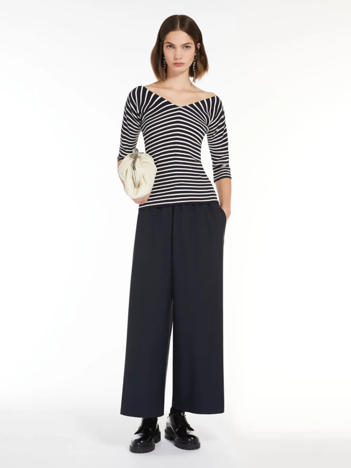 Clearance Pantalone morbidi in lana stretch Pantaloniejeans