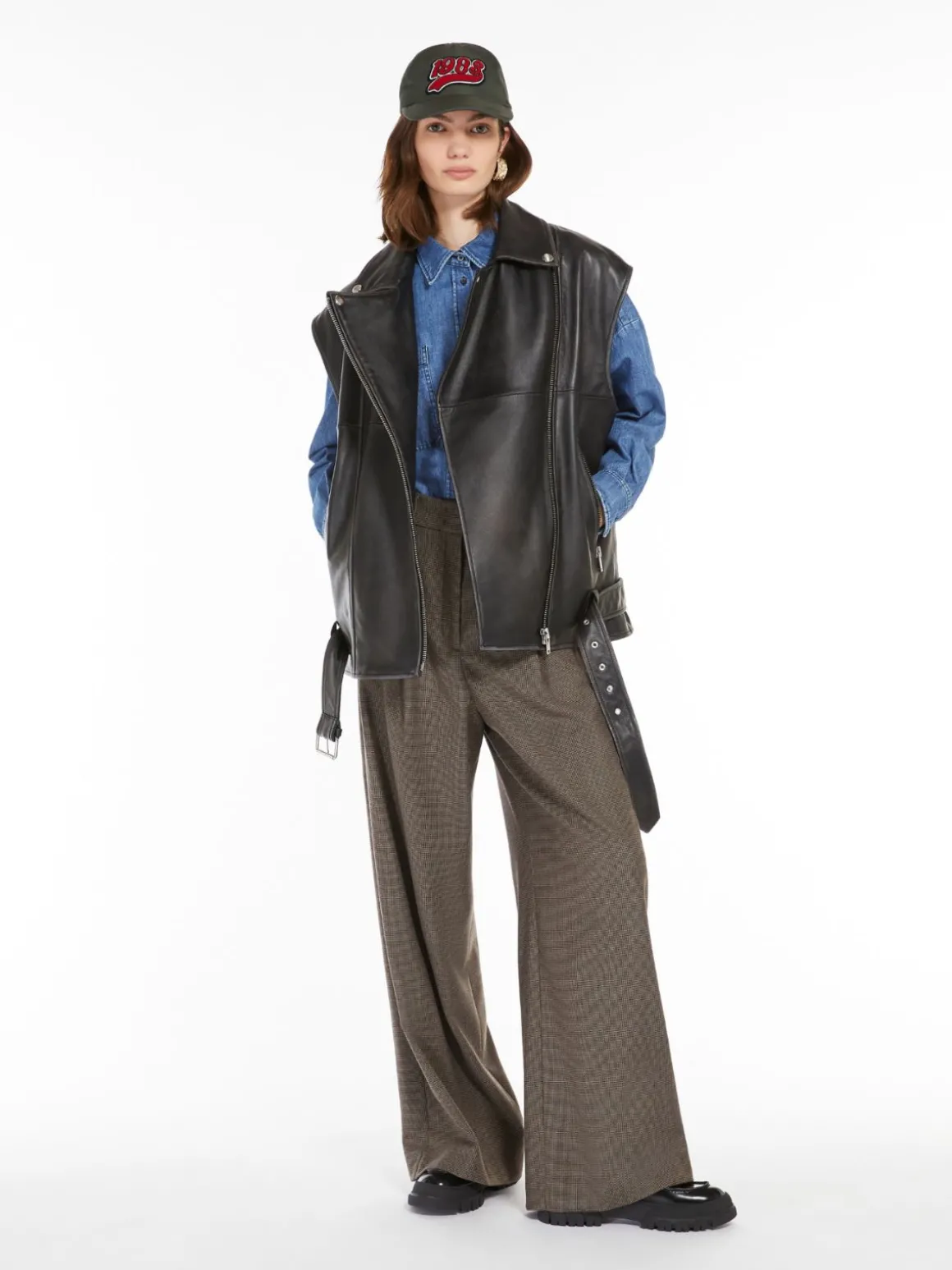 Flash Sale Pantalone palazzo in flanella di lana Pantaloniejeans