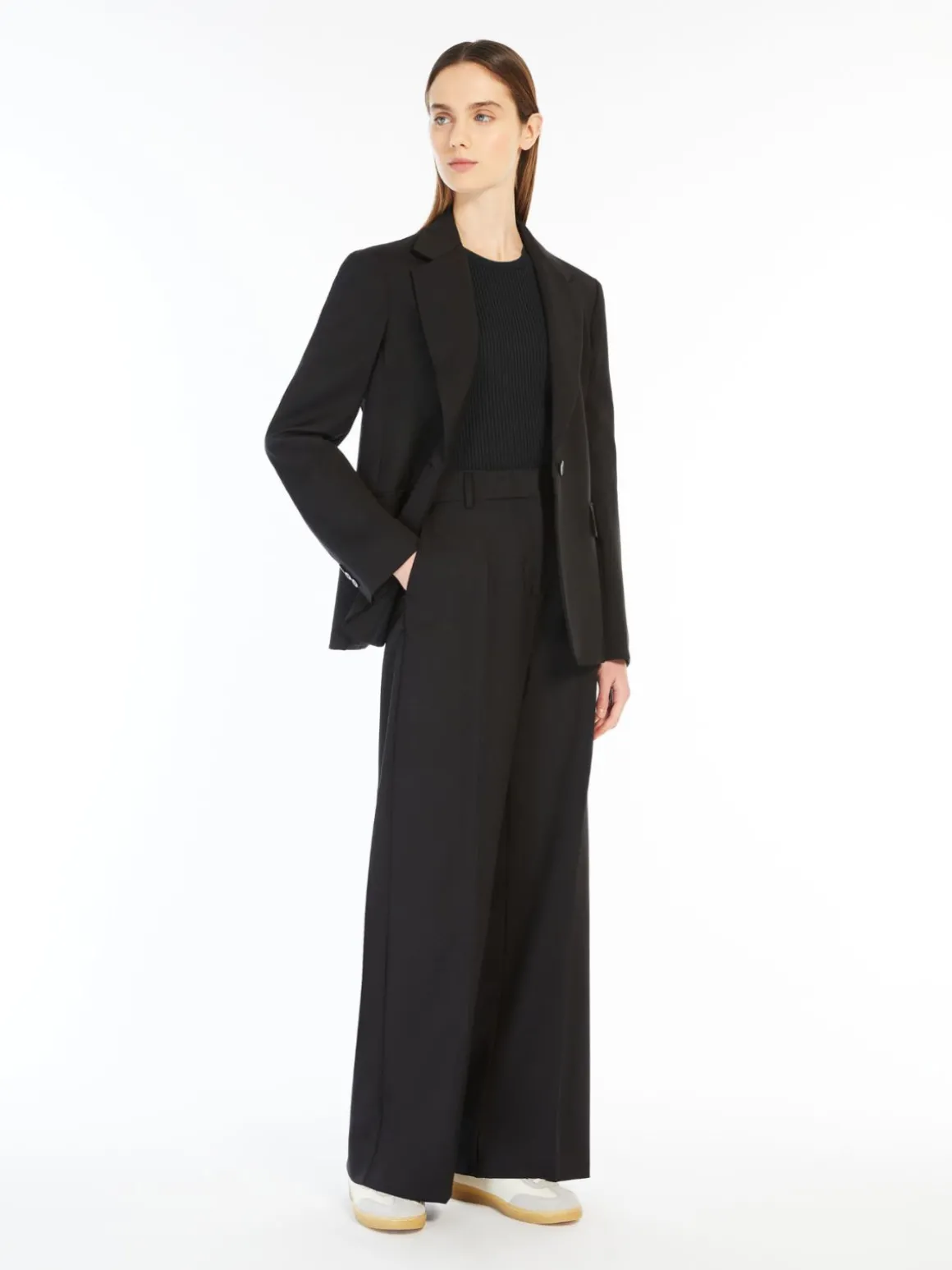 Fashion Pantalone palazzo in tela di lana Completie Tailleur | Pantaloniejeans