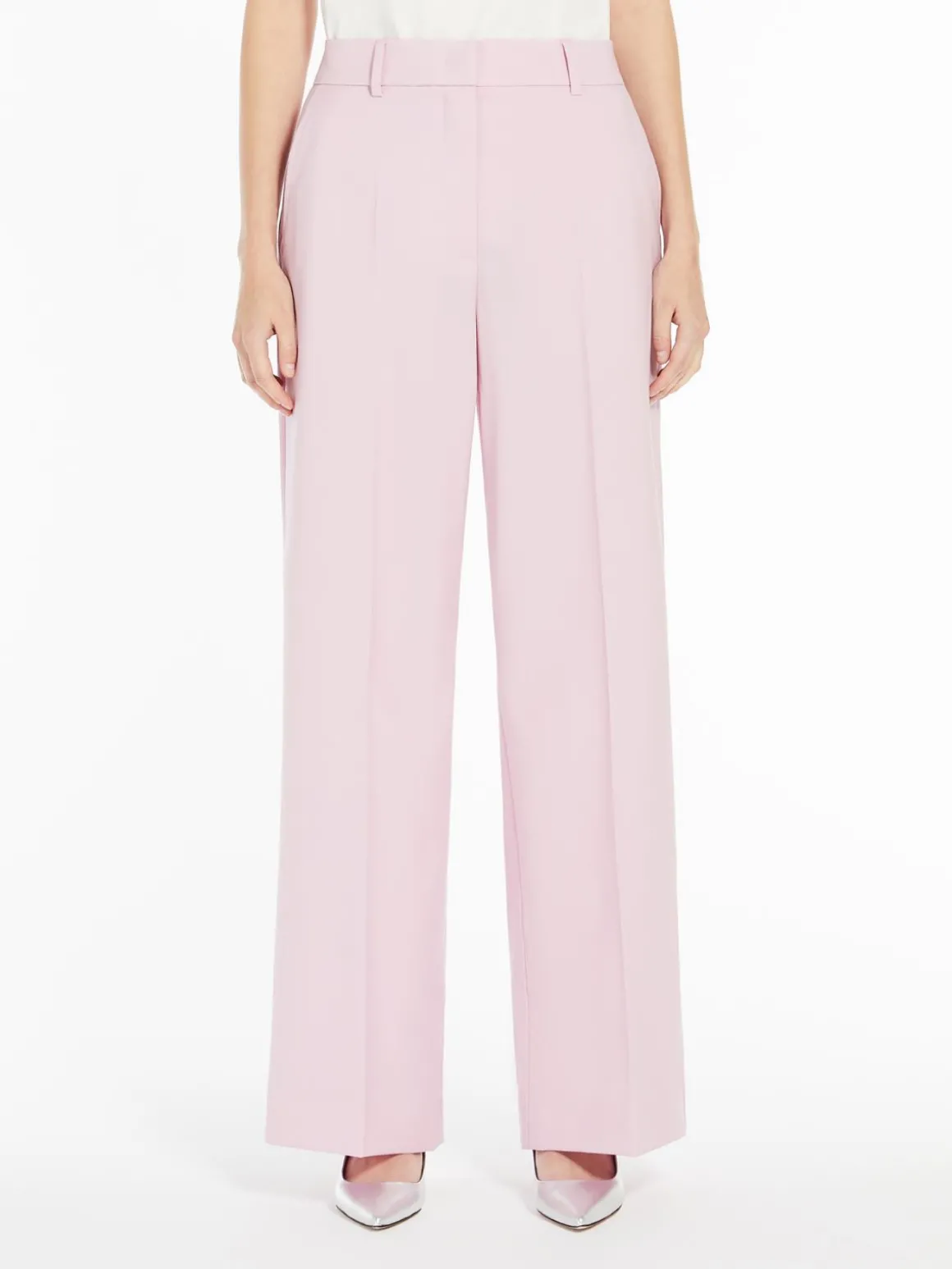 Hot Pantalone palazzo in tela di lana Pantaloniejeans