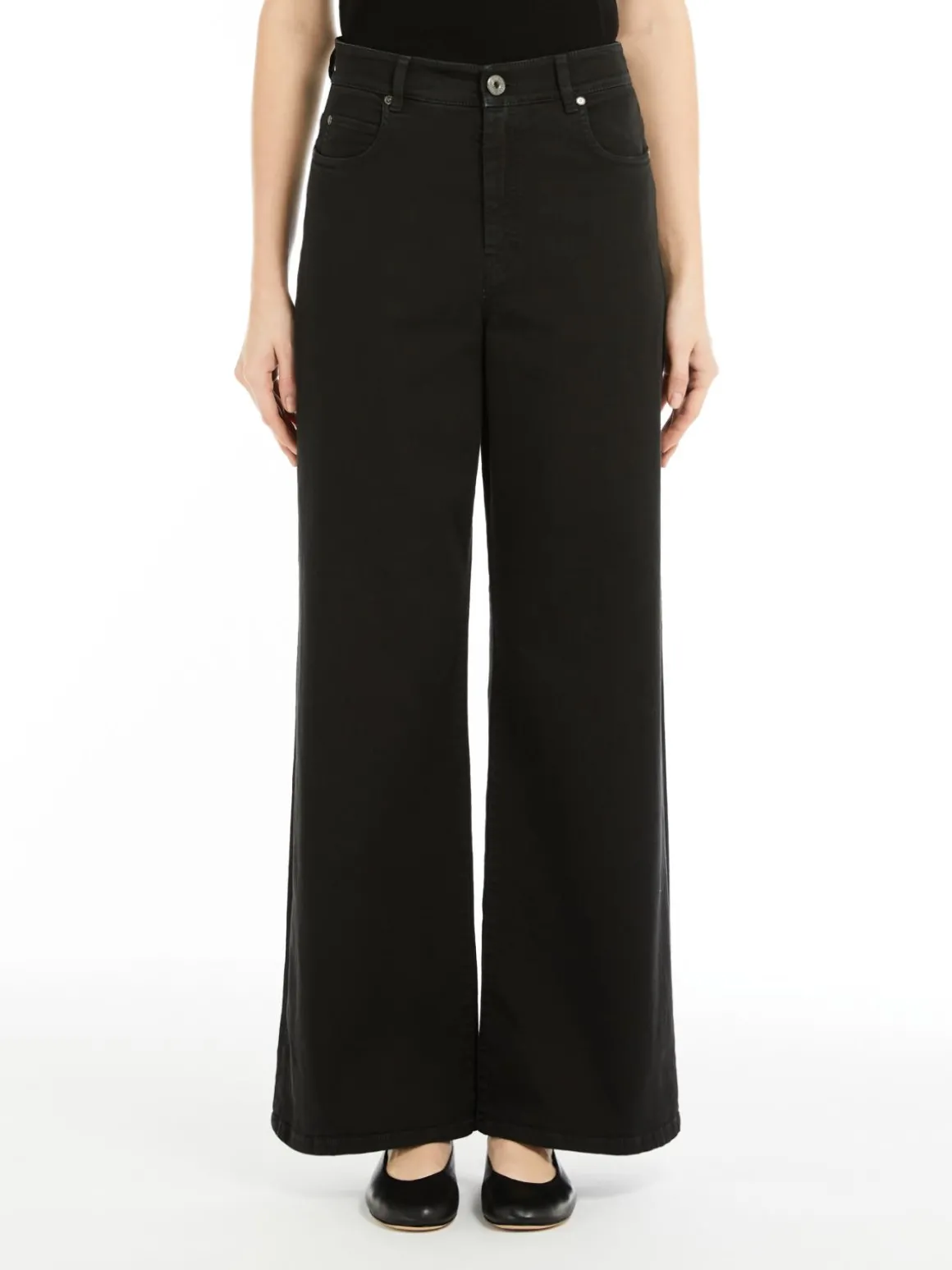Discount Pantalone wide leg in drill di cotone Pantaloniejeans