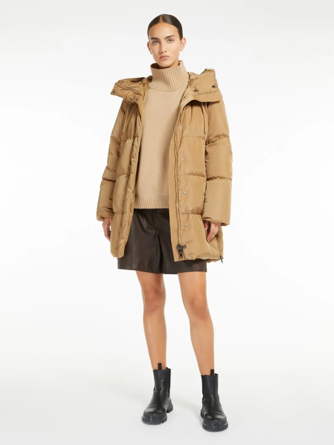 Clearance Parka in taffetà antigoccia Imbottiti E Parka